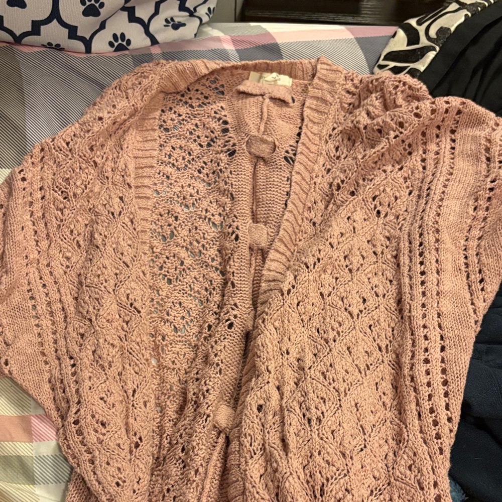 Elegant Lace Knit Women's Cardigan